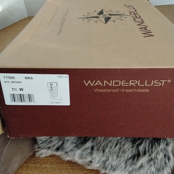 Wanderlust Brown and Gray Fur Boots - Picture 2 of 9